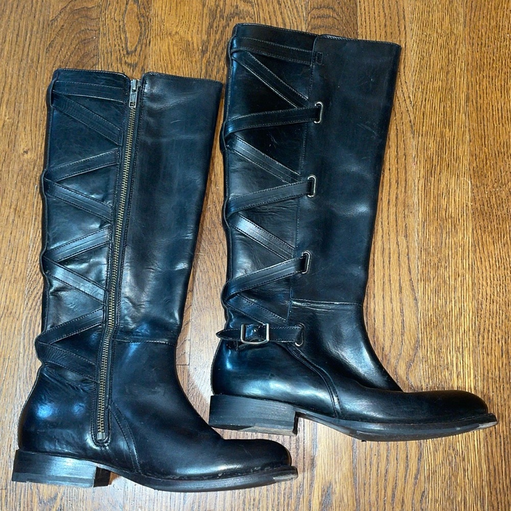 Frye Jordan strappy riding boots